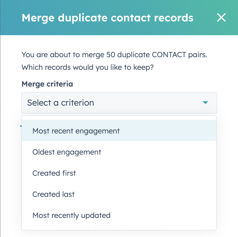 merge duplicate contact records