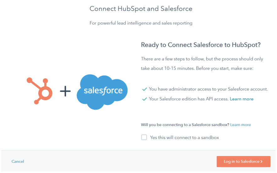 connect hubspot and salesforce