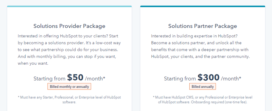 pricing_hubspot agency partner program